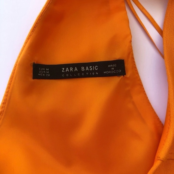 Zara Vibrant Orange mini sundress size medium - Picture 6 of 9